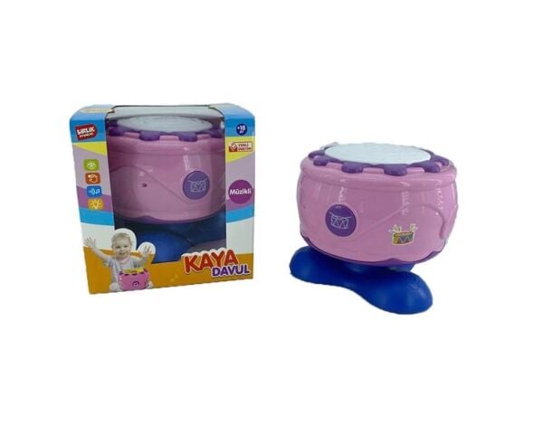 Birlik Pilli Işıklı Sesli Kaya Davul Pembe 009