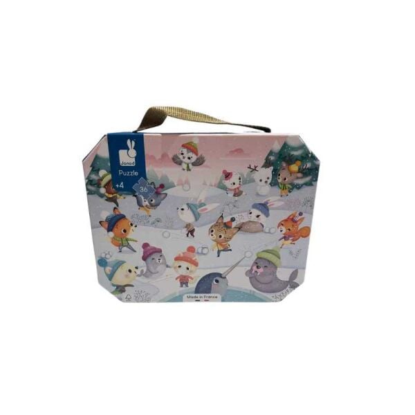 Isabel 36 Parça Çantalı Puzzle Kar Partisi