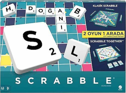 Mattel Scrabble Orijinal İkisi Bir Arada HXV98