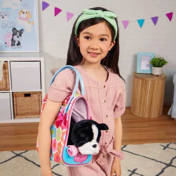 Isabel Yavru Köpek Ve Çiçekli Çanta