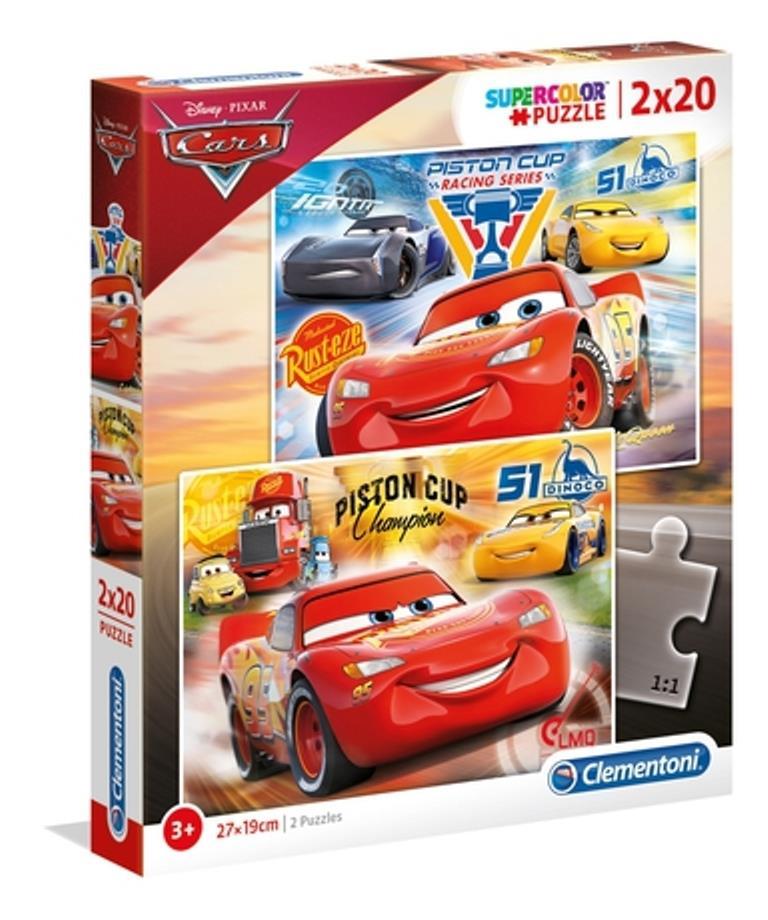 Clementoni 2x20 Parça Puzzle Cars 3 07027