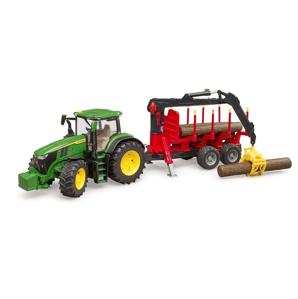 Bruder John Deere 7R 350 Traktör Ve Kütük Taşıyan Römork BR03154