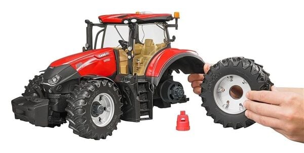 Bruder Case Ih Optum 300Cvx Kepçeli Traktör  Balya Römorku BR03198