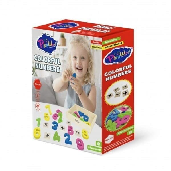 Onyıl Kutuda 26 Parça Ahşap Kasalı Renkli Rakamlar