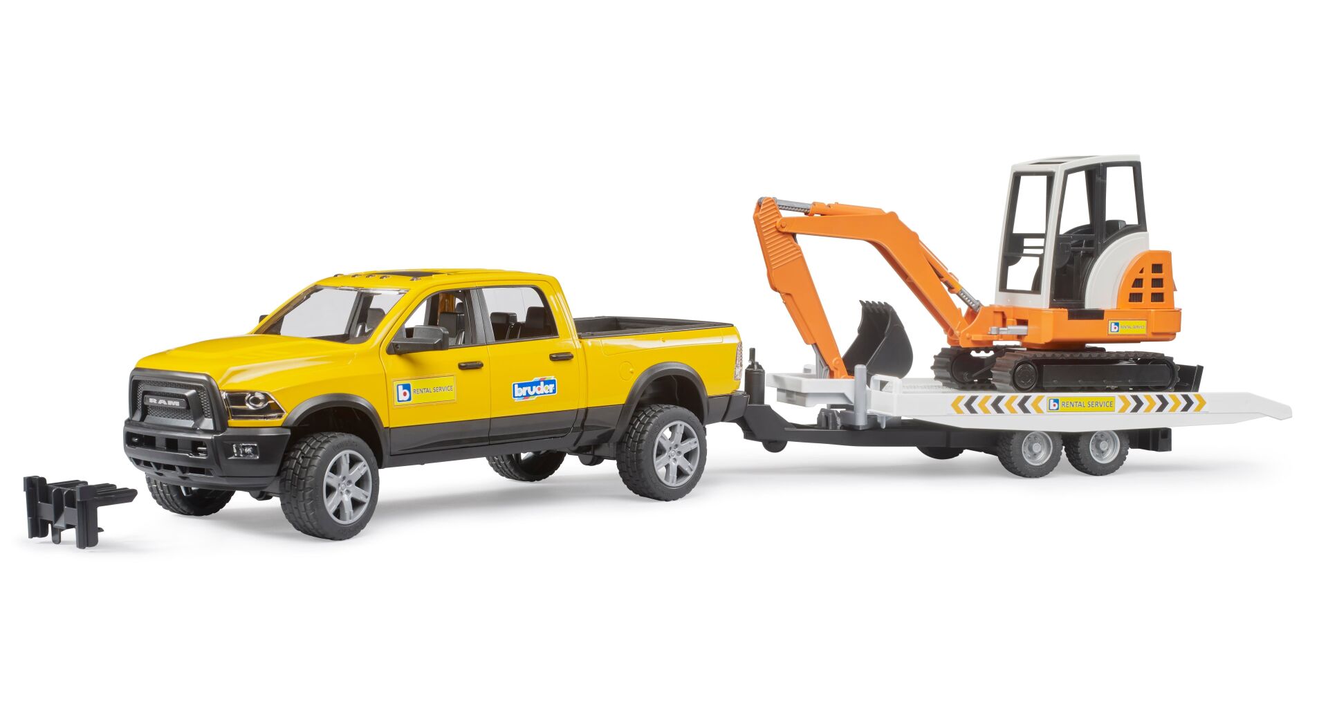 Bruder Ram 2500 Römorklu Pickup Ekskavatör 02546