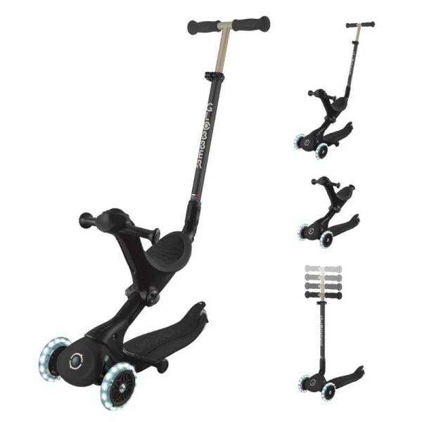 Isabel Go Up Deluxe Işıklı Scooter Siyah