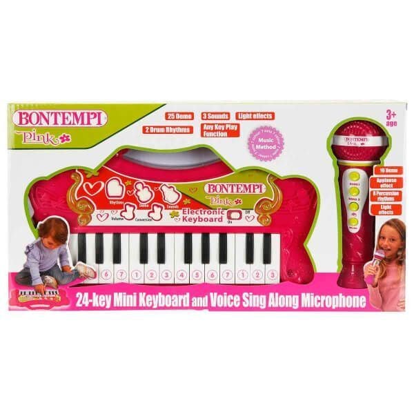 Sunman 24 Tuş Elektronik Mikrofonlu Işıklı S010021