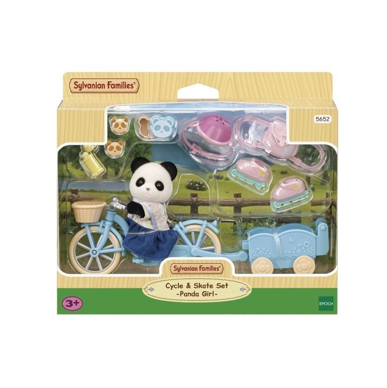 Adore Sylvanian Families Bisiklet, Paten Set Panda