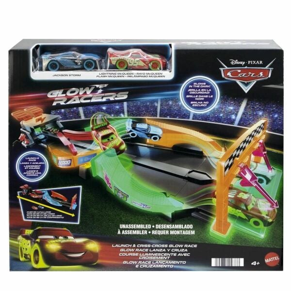 Mattel Cars Karanlıkta Parlayan Yarışçılar Pist HP