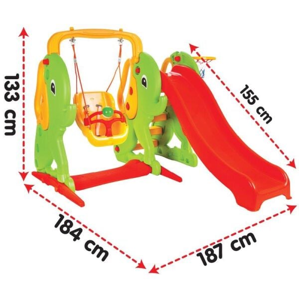 Pilsan Fil Kaydırak Ve Salıncak Seti 06161