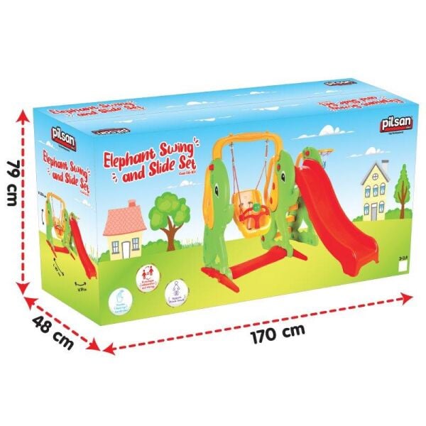 Pilsan Fil Kaydırak Ve Salıncak Seti 06161