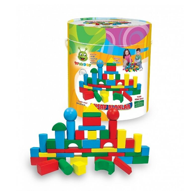 Karsan Woodoy 80 Parça Büyük Kovalı Bloklar KR014