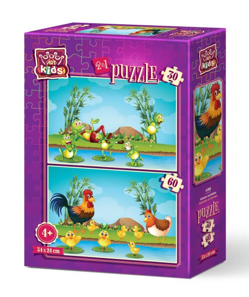 Art Puzzle Hayvanlar Ve Yavrulari 35+60 Parça 4496